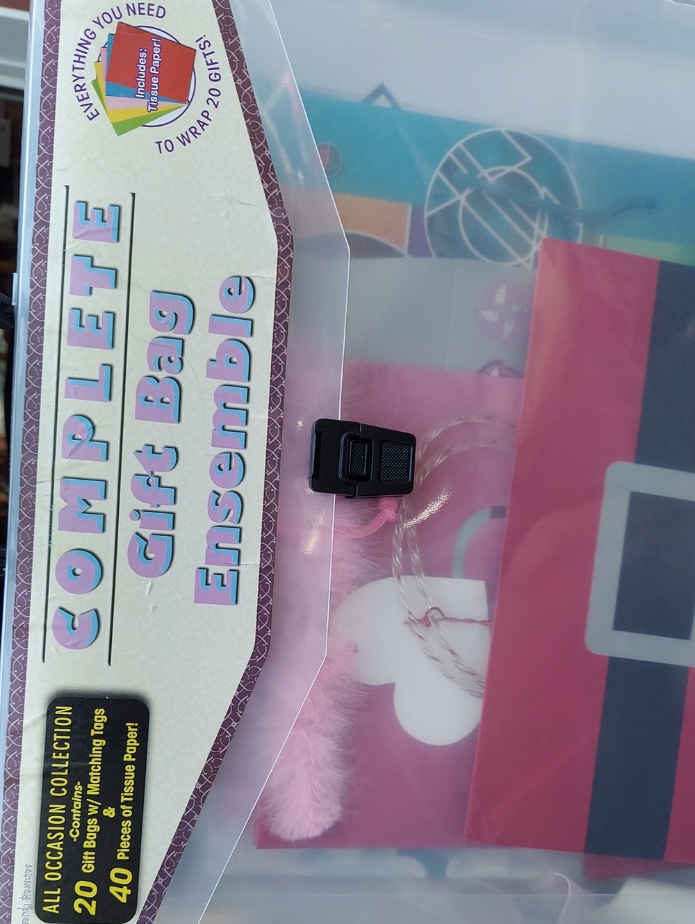 Gift Bag Set with Pink Accents
